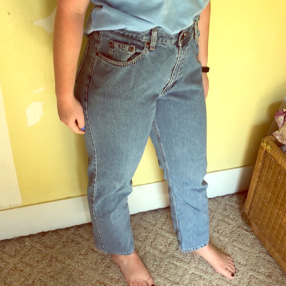 LL bean mom  jeans size 14 (fits like a 8-10)